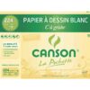 Papier canson blanc à dessin 12 feuilles 224 g 24 x 32 cm Blanc
