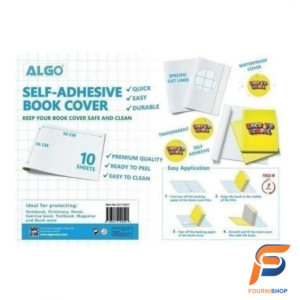 Film couvre-livres transparent ALGO 50×36 cm – Pack de 10