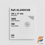 Paquet de 1600 étiquettes autocollantes 105×37 mm – 100 feuilles A4