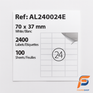 Paquet de 2400 étiquettes autocollantes 70×37 mm – 100 feuilles A4